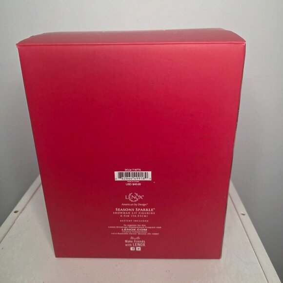 Lenox Snowman Lit Color Changing Figurine Seasons Sparkle 6.5 In NWT - Picture 9 of 9